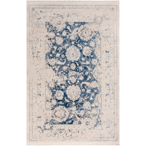 Image of Surya Ephesians Traditional Sky Blue, Black, Cream, Silver Gray, Medium Gray Rugs EPC-2332