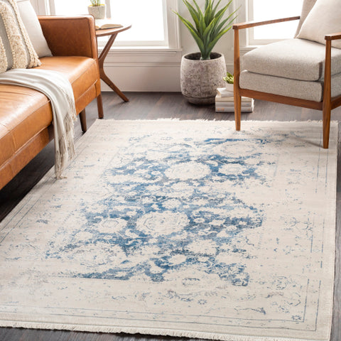 Image of Surya Ephesians Traditional Sky Blue, Black, Cream, Silver Gray, Medium Gray Rugs EPC-2332