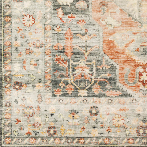 Image of Surya Erin Traditional Cream, Medium Gray, Butter, Sage, Burnt Orange Rugs ERN-2306