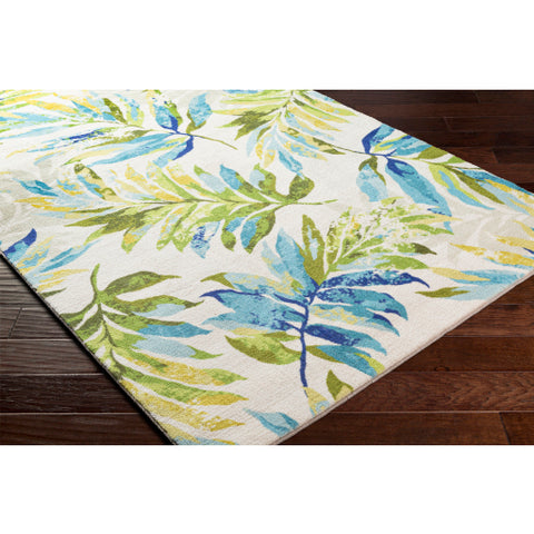 Image of Surya Erin Coastal Cream, Denim, Lime, Grass Green, Dark Green, Aqua, Dark Blue Rugs ERN-2312