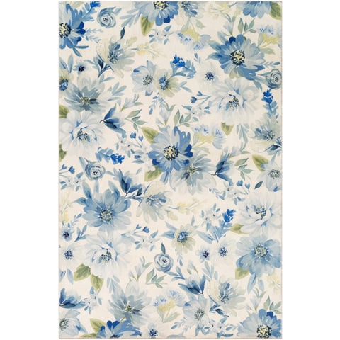 Image of Surya Erin Traditional Cream, Butter, Dark Blue, Denim, Pale Blue, Grass Green, Sage Rugs ERN-2313