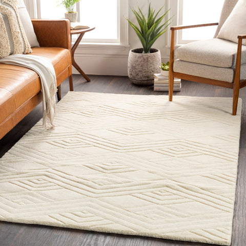 Image of Surya Etching Modern Cream Rugs ETC-5004