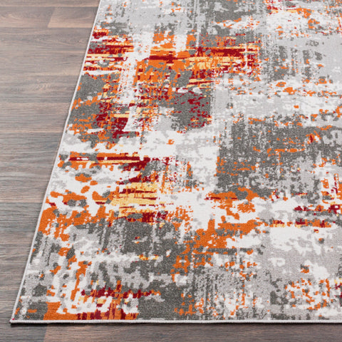 Image of Surya Rafetus Modern Burnt Orange, Dark Red, Butter, Medium Gray, Charcoal, White Rugs ETS-2305