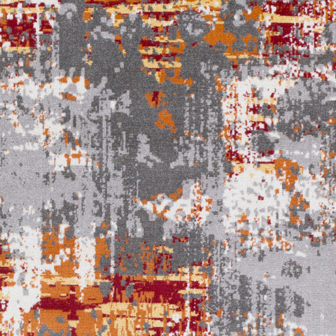 Image of Surya Rafetus Modern Burnt Orange, Dark Red, Butter, Medium Gray, Charcoal, White Rugs ETS-2305