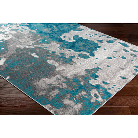 Image of Surya Rafetus Modern Teal, Medium Gray, Charcoal, White Rugs ETS-2324