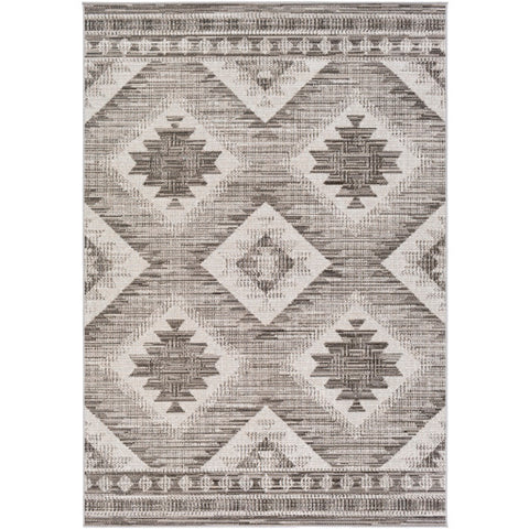 Image of Surya Rafetus Traditional Charcoal, Light Gray, Black, White Rugs ETS-2335