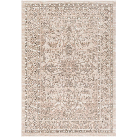 Image of Surya Rafetus Traditional Charcoal, Camel, White Rugs ETS-2337