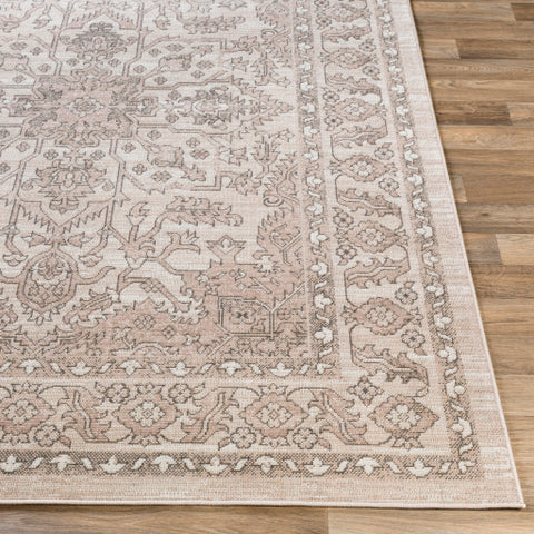 Image of Surya Rafetus Traditional Charcoal, Camel, White Rugs ETS-2337