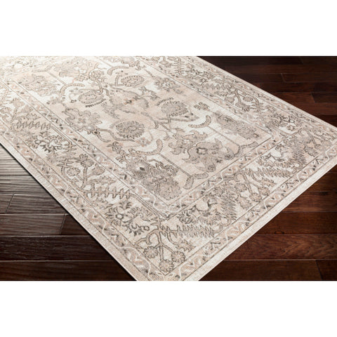 Image of Surya Rafetus Traditional Charcoal, Light Gray, Camel, White Rugs ETS-2338