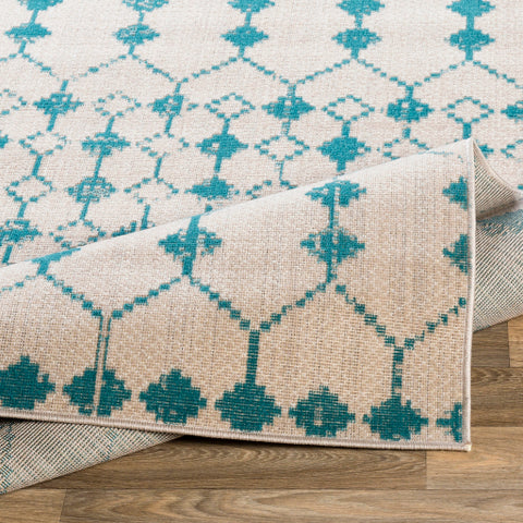 Image of Surya Rafetus Global Teal, Camel, White Rugs ETS-2344