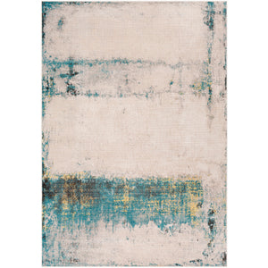 Surya Rafetus Modern Teal, Light Gray, Butter, Black, White Rugs ETS-2349