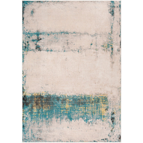 Image of Surya Rafetus Modern Teal, Light Gray, Butter, Black, White Rugs ETS-2349