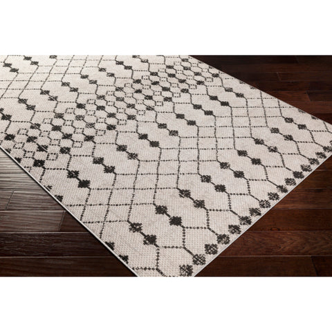 Image of Surya Rafetus Global Charcoal, Black, White Rugs ETS-2353