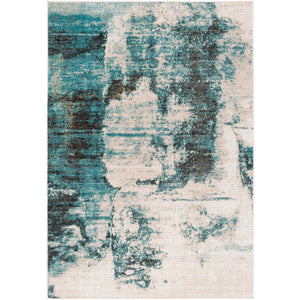 Surya Rafetus Modern Teal, Black, Butter, Camel, White Rugs ETS-2354