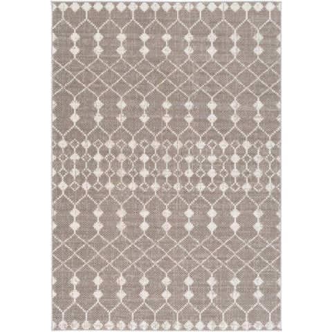 Image of Surya Rafetus Global Light Gray, Charcoal, White Rugs ETS-2355