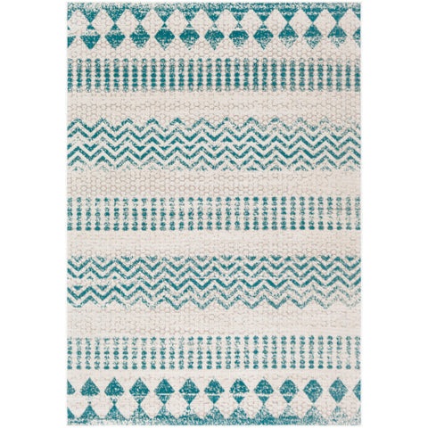 Image of Surya Rafetus Global Teal, Charcoal, White Rugs ETS-2356