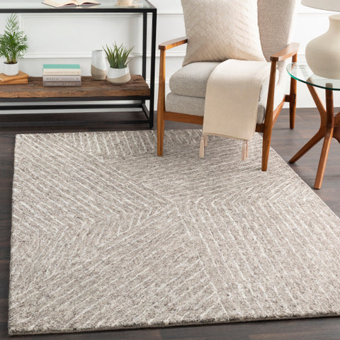 Image of Surya Falcon Modern Camel, White, Dark Brown, Taupe Rugs FLC-8003