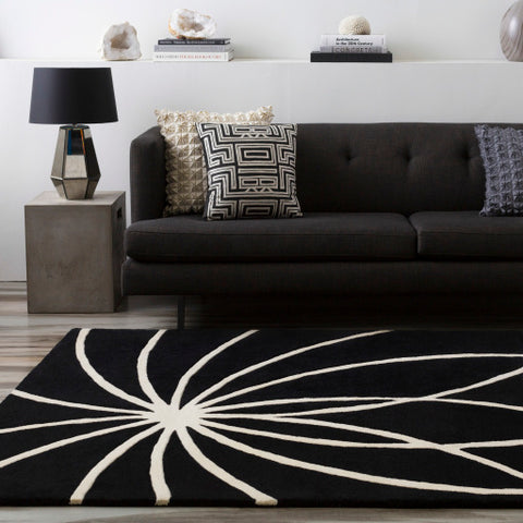 Image of Surya Forum Modern Black, Cream Rugs FM-7072