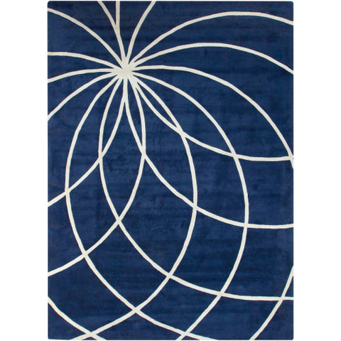 Image of Surya Forum Modern Dark Blue, Cream Rugs FM-7186