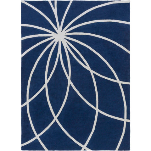 Image of Surya Forum Modern Dark Blue, Cream Rugs FM-7186