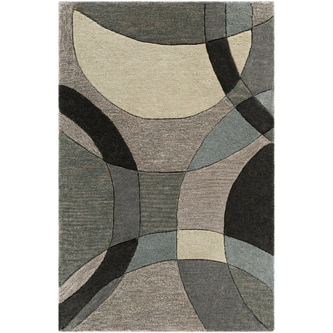 Image of Surya Forum Modern Khaki, Denim, Charcoal, Black, Taupe, Medium Gray Rugs FM-7193