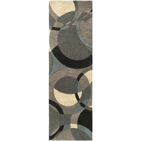 Image of Surya Forum Modern Khaki, Denim, Charcoal, Black, Taupe, Medium Gray Rugs FM-7193