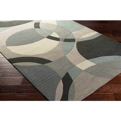 Surya Forum Modern Khaki, Denim, Charcoal, Black, Taupe, Medium Gray Rugs FM-7193