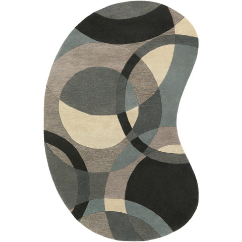 Image of Surya Forum Modern Khaki, Denim, Charcoal, Black, Taupe, Medium Gray Rugs FM-7193