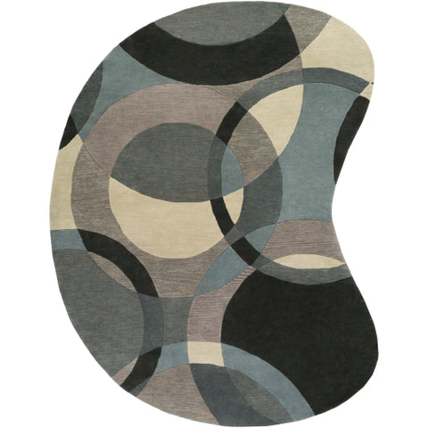 Image of Surya Forum Modern Khaki, Denim, Charcoal, Black, Taupe, Medium Gray Rugs FM-7193