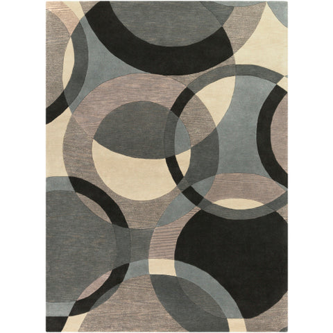 Image of Surya Forum Modern Khaki, Denim, Charcoal, Black, Taupe, Medium Gray Rugs FM-7193