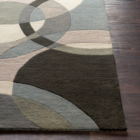 Image of Surya Forum Modern Khaki, Denim, Charcoal, Black, Taupe, Medium Gray Rugs FM-7193