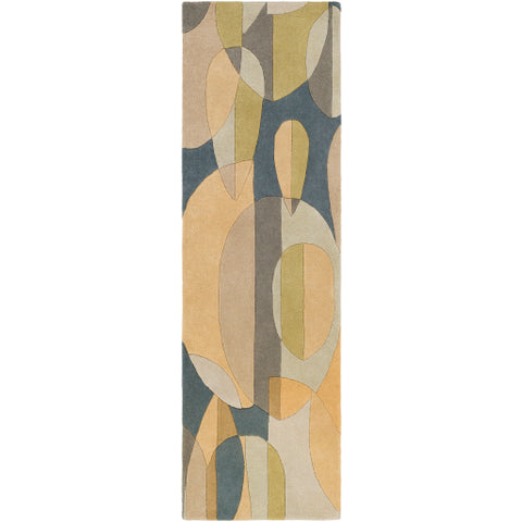 Image of Surya Forum Modern Denim, Sea Foam, Tan, Light Gray, Wheat Rugs FM-7197