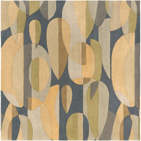 Image of Surya Forum Modern Denim, Sea Foam, Tan, Light Gray, Wheat Rugs FM-7197