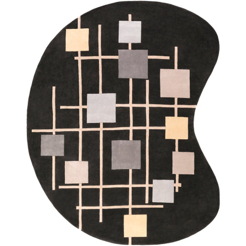 Image of Surya Forum Modern Black, Cream, Taupe, Medium Gray, Butter, Khaki Rugs FM-7200