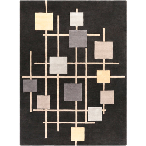 Image of Surya Forum Modern Black, Cream, Taupe, Medium Gray, Butter, Khaki Rugs FM-7200