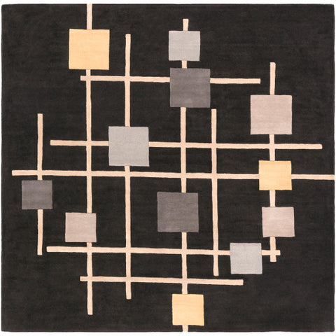 Image of Surya Forum Modern Black, Cream, Taupe, Medium Gray, Butter, Khaki Rugs FM-7200