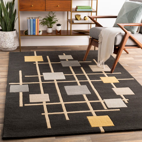 Image of Surya Forum Modern Black, Cream, Taupe, Medium Gray, Butter, Khaki Rugs FM-7200