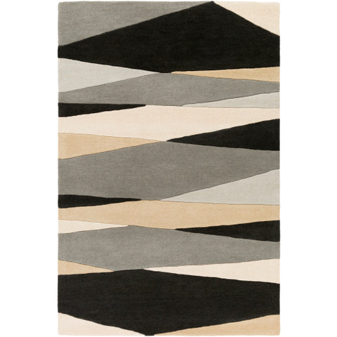 Image of Surya Forum Modern Black, Cream, Taupe, Medium Gray, Butter Rugs FM-7205