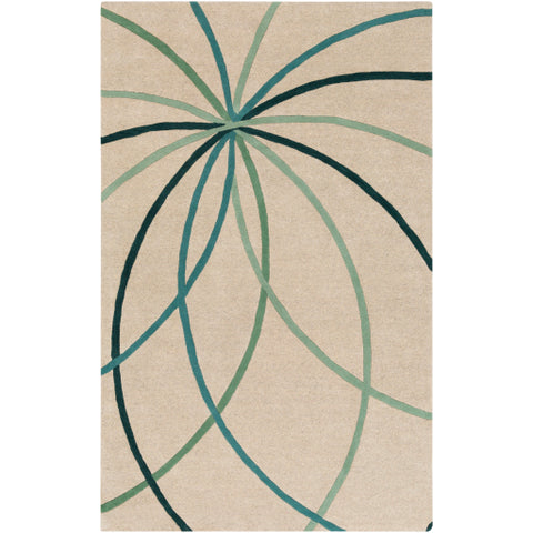 Image of Surya Forum Modern Grass Green, Teal, Sage, Dark Green, Taupe Rugs FM-7216