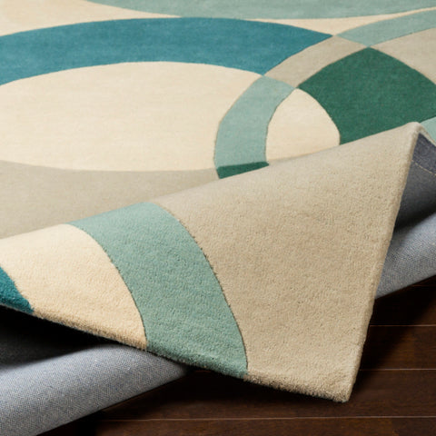 Image of Surya Forum Modern Teal, Dark Green, Sage, Cream, Khaki Rugs FM-7218