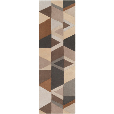 Image of Surya Forum Modern Medium Gray, Camel, Khaki, Charcoal, Taupe, Ice Blue, Light Gray Rugs FM-7221