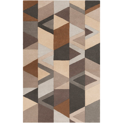 Image of Surya Forum Modern Medium Gray, Camel, Khaki, Charcoal, Taupe, Ice Blue, Light Gray Rugs FM-7221