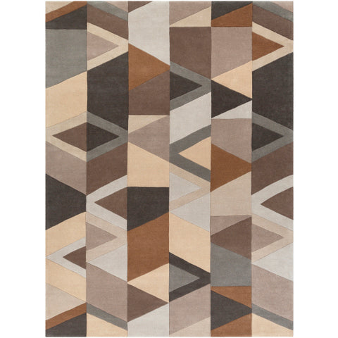 Image of Surya Forum Modern Medium Gray, Camel, Khaki, Charcoal, Taupe, Ice Blue, Light Gray Rugs FM-7221