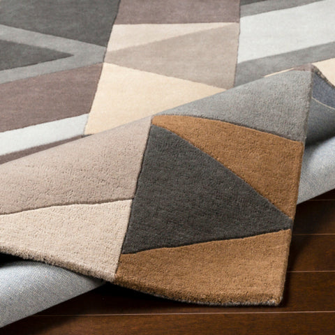 Image of Surya Forum Modern Medium Gray, Camel, Khaki, Charcoal, Taupe, Ice Blue, Light Gray Rugs FM-7221