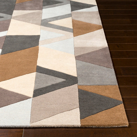 Image of Surya Forum Modern Medium Gray, Camel, Khaki, Charcoal, Taupe, Ice Blue, Light Gray Rugs FM-7221