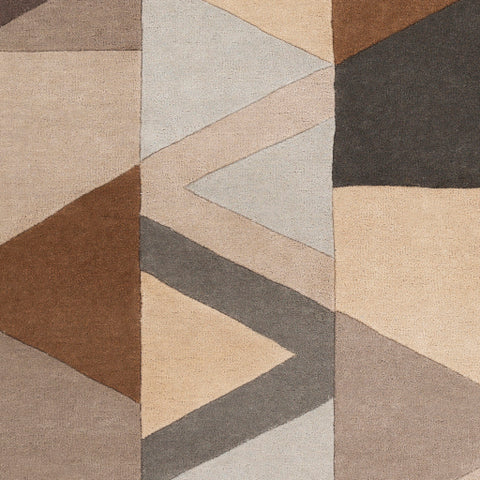 Image of Surya Forum Modern Medium Gray, Camel, Khaki, Charcoal, Taupe, Ice Blue, Light Gray Rugs FM-7221