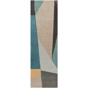 Surya Forum Modern Teal, Sage, Medium Gray, Light Gray, Charcoal Rugs FM-7223