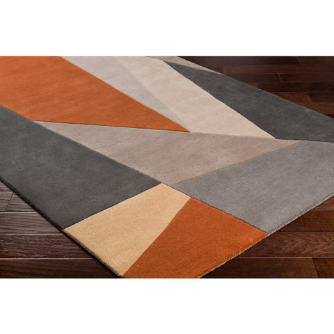 Image of Surya Forum Modern Burnt Orange, Charcoal, Taupe, Medium Gray Rugs FM-7224