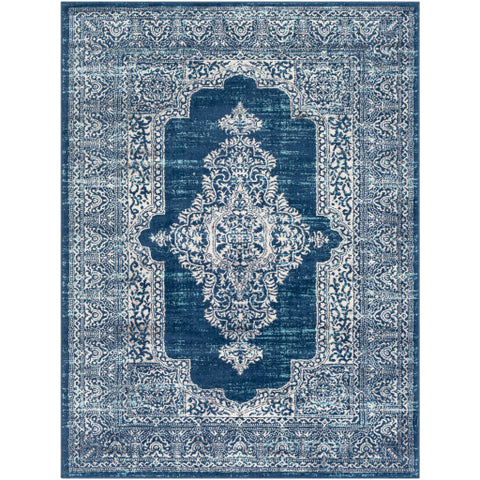 Image of Surya Floransa Traditional Navy, Beige, Silver Gray, Medium Gray, Sky Blue Rugs FSA-2306