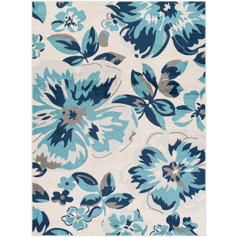 Image of Surya Floransa Modern Sky Blue, Beige, Silver Gray, Medium Gray, Navy Rugs FSA-2307